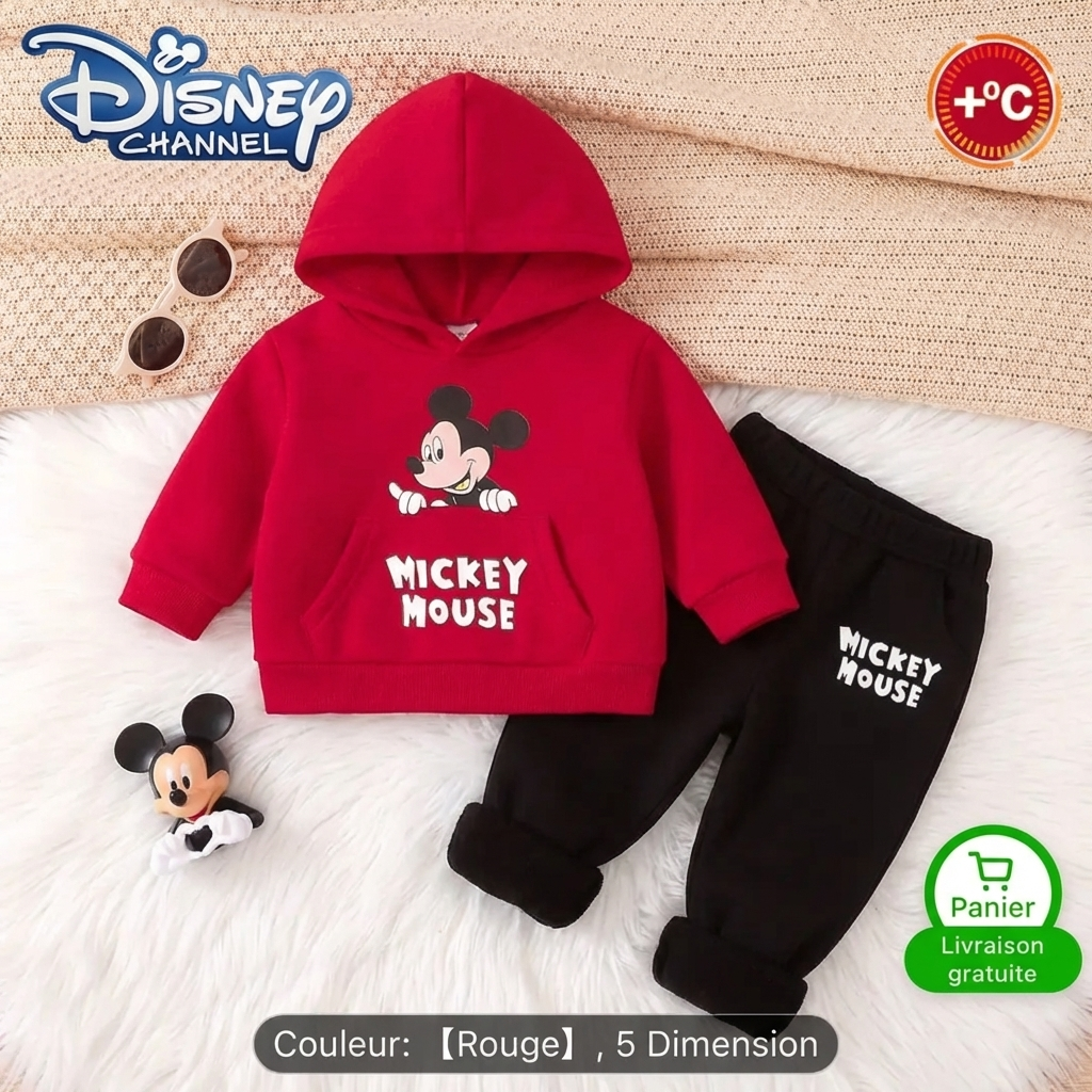 Ensemble Mickey Mousse R  مثالي لفصل الربيع والخريف